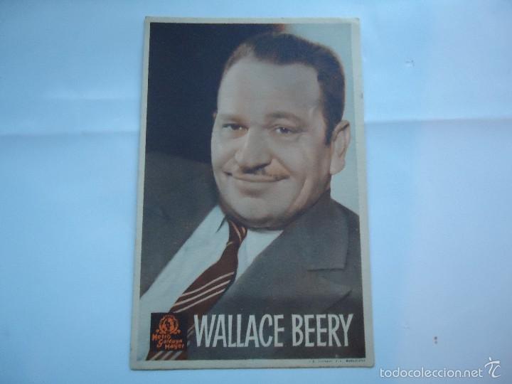 Cine: PROGRAMA TARJETA DE WALLACE BEERY. METRO GOLWYN MAYER. S/P.
