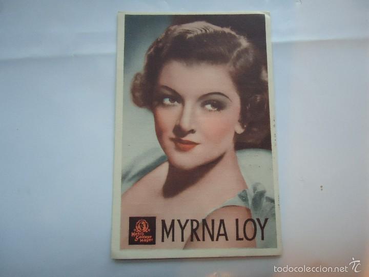 Cine: PROGRAMA TARJETA DE MYRNA LOY. M.G.M. CON PUBLICIDAD. CINE ECHEGARAY, 10 OCTUBRE 1940.