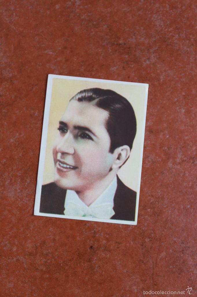 Cine: CROMOS CINEFOTO 7 X 10 CMS: CARLOS GARDEL ; HOJA J-1-A N&ordm; 1