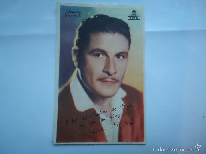 Cine: PROGRAMA DE AMADEO NAZZARI. DEDICADO Y FIRMADO. CIFESA, PUBLICIDAD NORIT EL BORREGUITO.