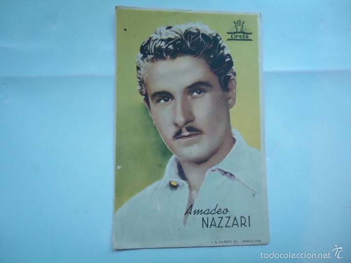 Cine: PROGRAMA DE AMADEO NAZZARI. CIFESA. SIN FIRMAR NI DEDICAR. RARO. CON PUBLICIDAD M&Aacute;LAGA CINEMA.