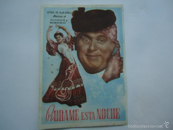 Cine: PROGRAMA. ROBAME ESTA NOCHE. LETRA DE A. Y M. PASO. PUBLICIDAD DEL CINE GRAN OLIMPIA. M&Aacute;LAGA.