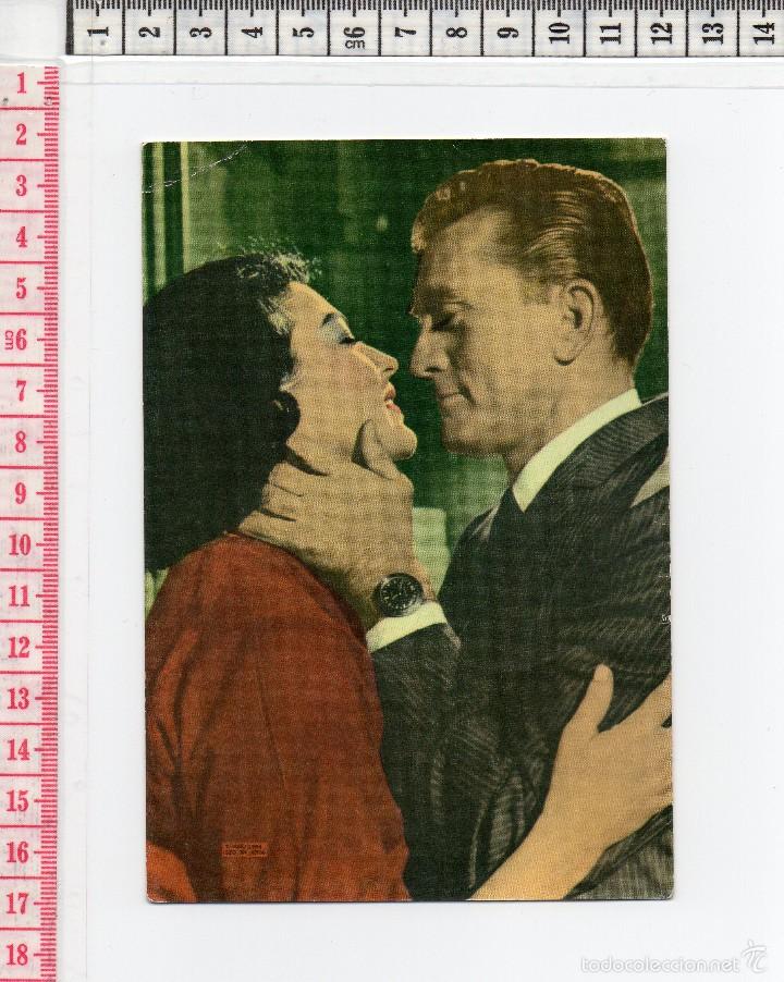 Cine: 21.79 TARJETA POSTAL, FOTOGRAF&Iacute;A, COLOR, ACTRIZ, ACTOR DE CINE, AVA GARDNER, KIRD DOUGLAS