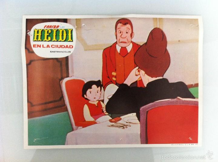 Cine: HEIDI EN LA CIUDAD 6 FOTOPOSTALES 21X28 CON AGUJERITOS DE CHINCHETAS