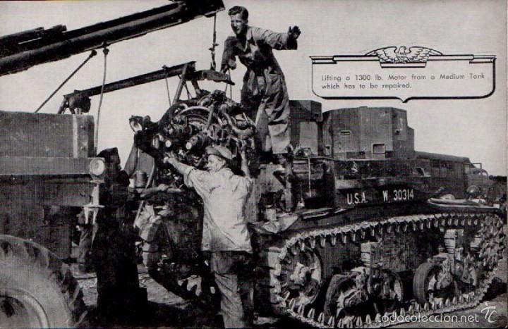 Cinema: C2-37 II GUERRA MUNDIAL EE.UU. Foto-lamina Lavado de cara del Motor de un tanque medio de 1300 lb qu