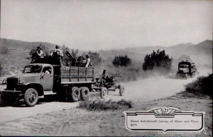 Cinema: C2-42 II GUERRA MUNDIAL EE.UU. Foto-lamina - Convoy de Armamento Antiaereo de 40 y 90 mm atravesando