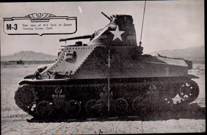 Cinema: C2-58 II GUERRA MUNDIAL EE.UU. Foto-lamina - Vista lateral del tanque M-3 en el Centro de Formaci&oacute;n