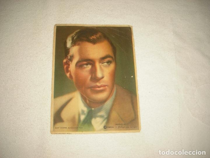 Cine: GARY COOPER . OBSEQUIO DE UMBRIN . FOTOCROMO 14 x 19 CM.