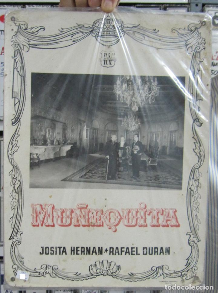 Kino: AFICHE DE CINE. CARTON. PELICULA MU&Ntilde;EQUITA. JOSITA HERNAN, RAFAEL DURAN. 40 X 29CM