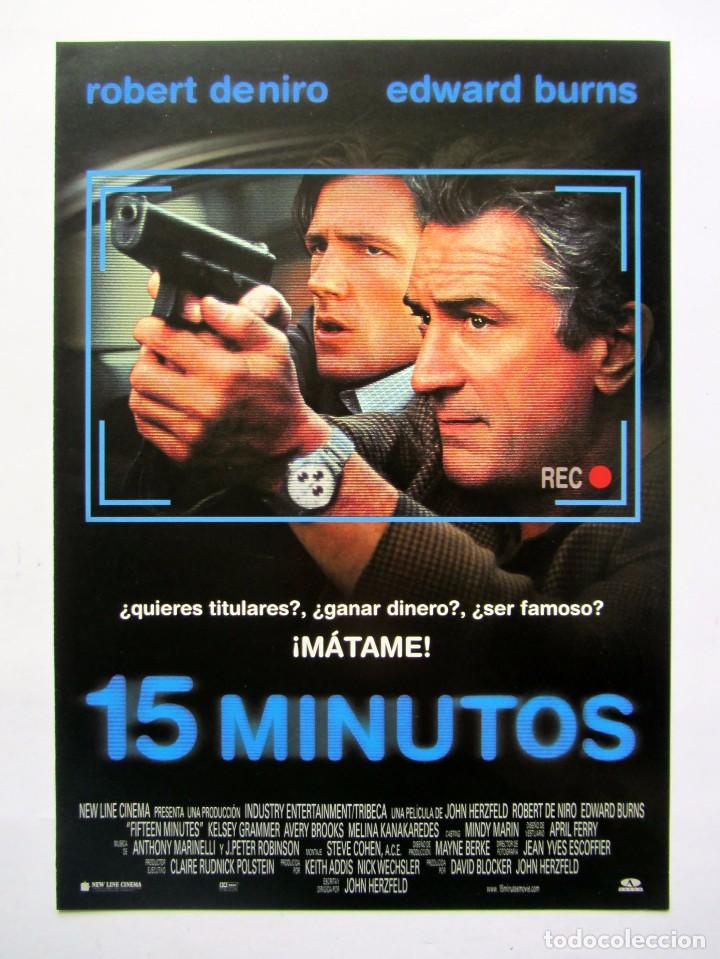 Cinema: 15 MINUTOS.   12 Fotocromos originales de la pelicula 34 X 24 cms.+ GU&Iacute;A.  NUEVOS
