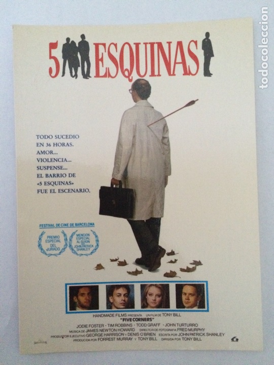 Cine: Postal 5 ESQUINAS (Cinco esquinas, Five Corners) con Jodie Foster, Tim Robbins, John Turturro