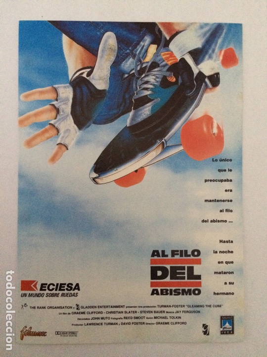 Cinema: Postal AL FILO DEL ABISMO (Gleaming the Cube) con Christian Slater, Steven Bauer, Richard Herd
