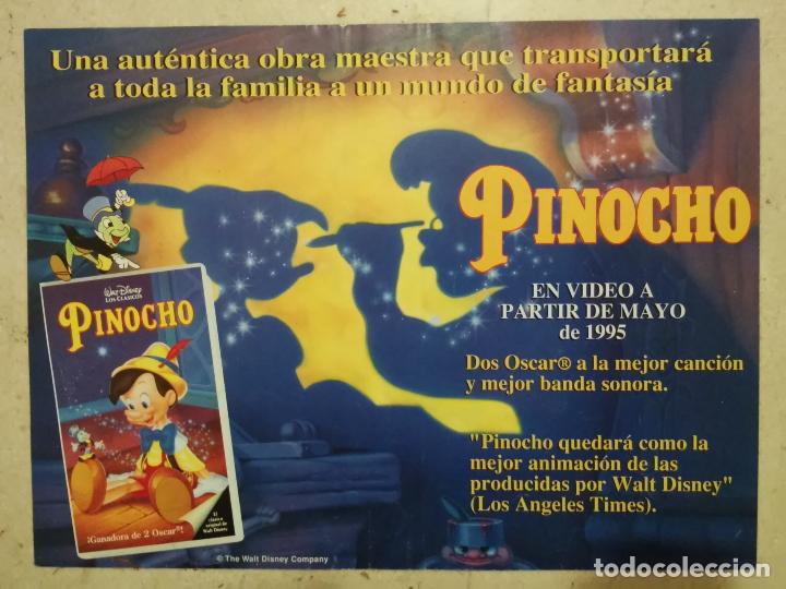Cine: PUBLICIDAD ORIGINAL TAMA&Ntilde;O FOLIO - PINOCHO - WALT DISNEY