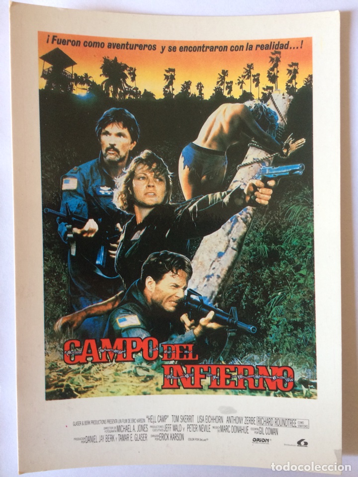 Cin&eacute;ma: Postal pel&iacute;cula CAMPO DEL INFIERNO (Hell camp) (Opposing Force) de Eric Karson con Tom Skerritt