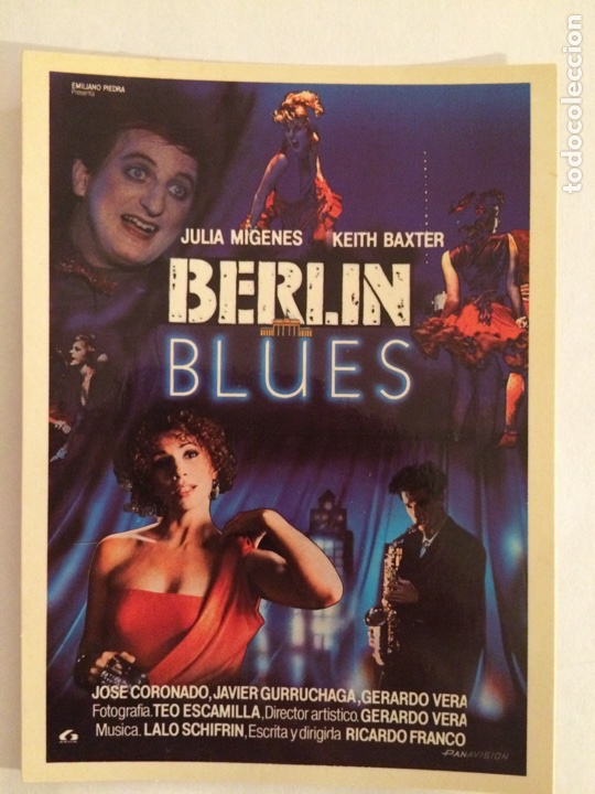 Cine: Postal pel&iacute;cula BERLIN BLUES con Javier Gurruchaga, Jos&eacute; Coronado, Julia Migenes, Keith Baxter