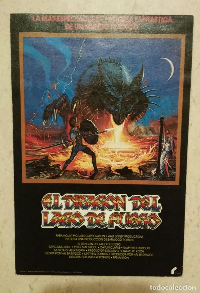 Cine: FICHA COLECCIONABLE -10*15 - EL DRAGON DEL LAGO DE FUEGO - WALT DISNEY