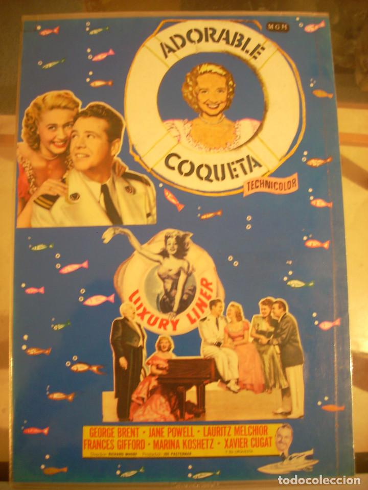 Kino: ANTIGUA LAMINA PLASTIFICADA - 20*25 - ADORABLE COQUETA -JANE POWELL -COMEDIA MUSICAL - LUXORY LINER