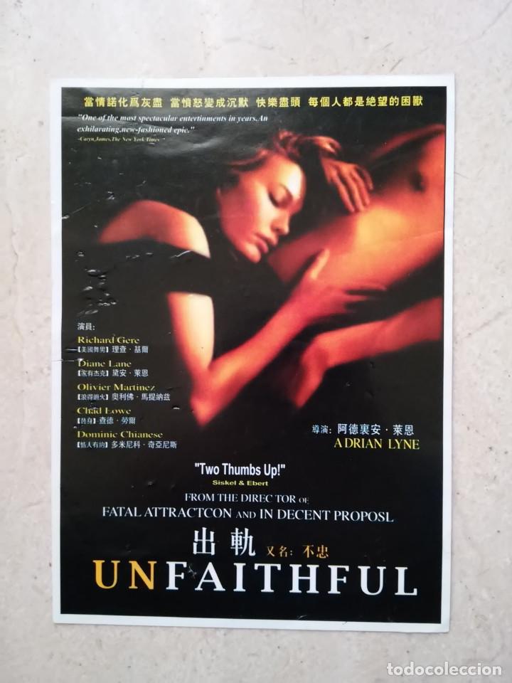Cine: IMPRESO ORIGINAL -10*15 - INFIEL - RICHARD GERE - DIANE LANE