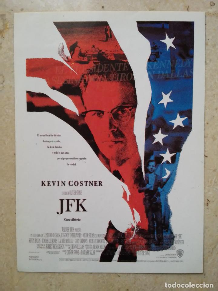Cinema: IMPRESO PAPEL -9*13- JFK - KEVIN COSTNER