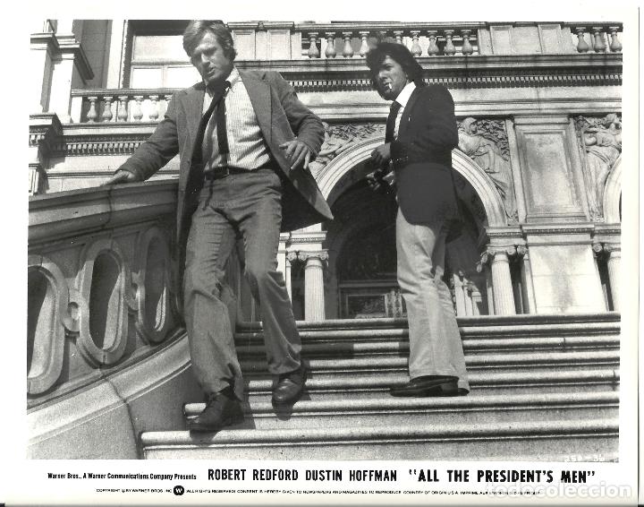 Kino: F24285 ROBERT REDFORD DUSTIN HOFFMAN TODOS LOS HOMBRES DEL PRESIDENTE FOTO B/N ORIGINAL AMERICANA