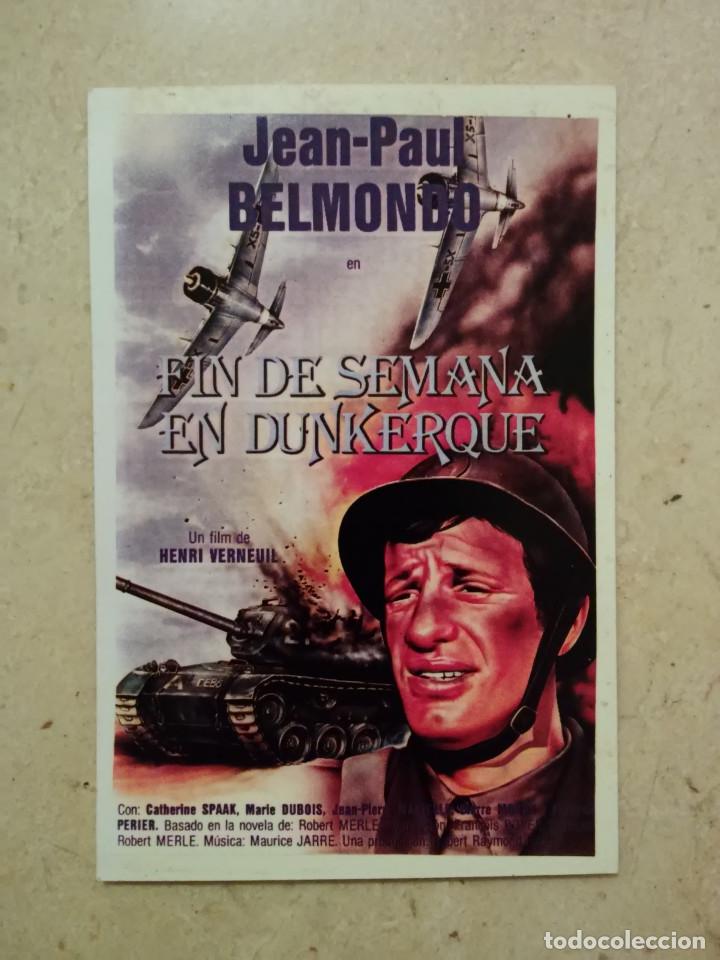 Cine: IMPRESO PAPEL -9*13 - FIN DE SEMANA EN DUNKERQUE - JEAN PAUL BELMONDO - CINE BELICO