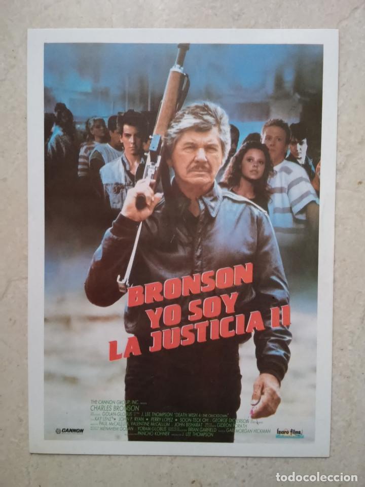 Cine: IMPRESO ORIGINAL -10*15 - YO SOY LA JUSTICIA 2 - CHARLES BRONSON