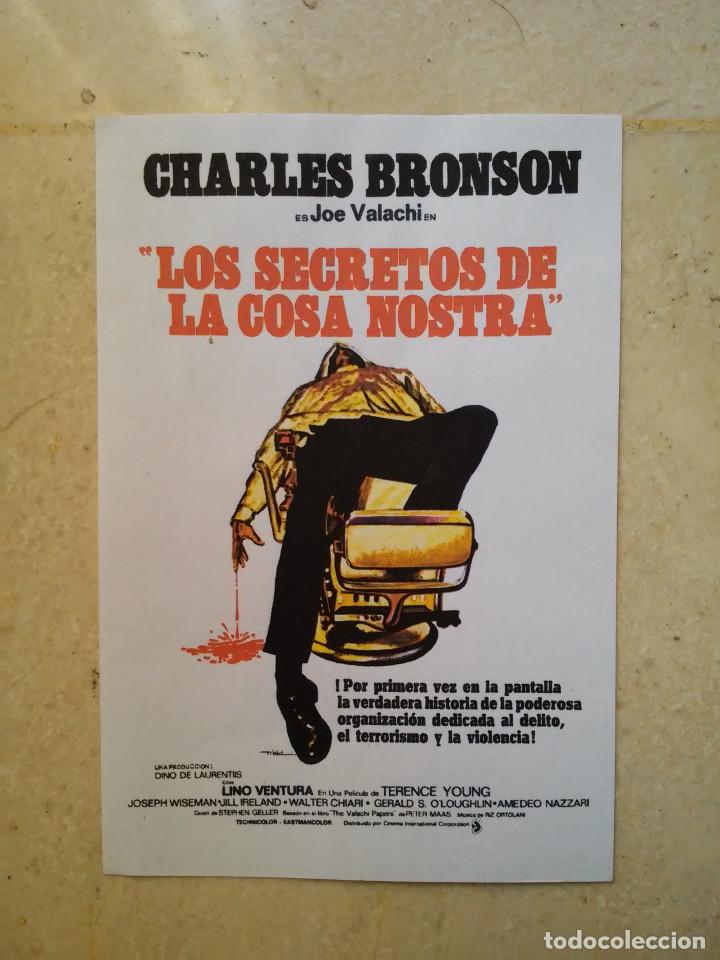 Cine: IMPRESO PAPEL -9*13 - LOS SECRETOS DE LA COSA NOSTRA - CHARLES BRONSON