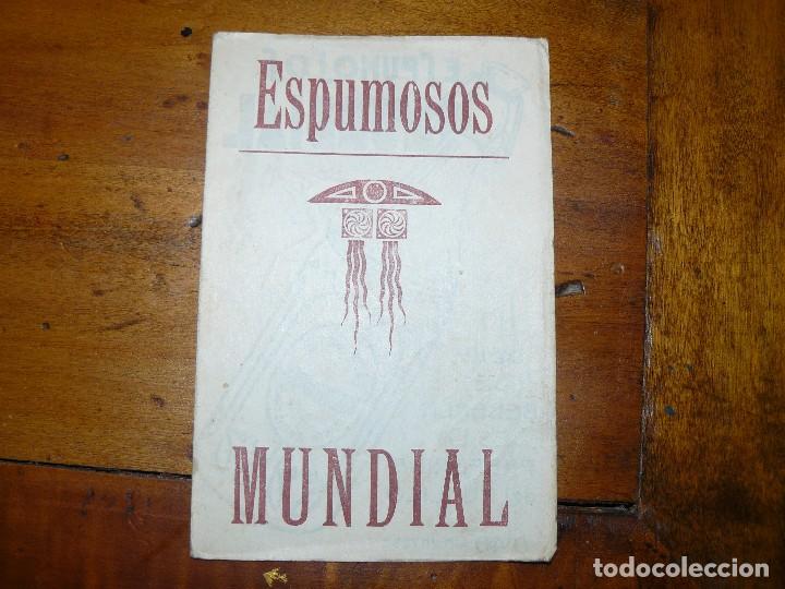 Kino: ESPUMOSOS MUNDIAL - DIPTICO PUBLICITARIO CON POSTAL DE ACTRIZ O ACTOR DE CINE