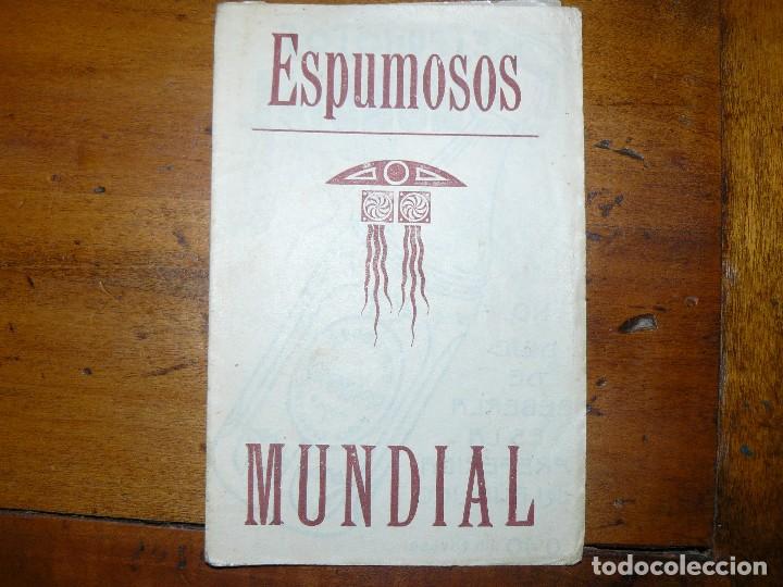 Kino: ESPUMOSOS MUNDIAL - DIPTICO PUBLICITARIO CON POSTAL DE ACTRIZ O ACTOR DE CINE