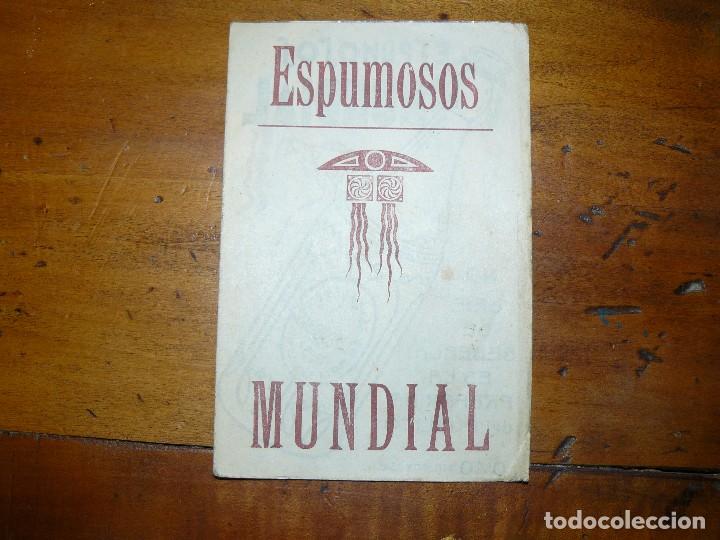 Kino: ESPUMOSOS MUNDIAL - DIPTICO PUBLICITARIO CON POSTAL DE ACTRIZ O ACTOR DE CINE