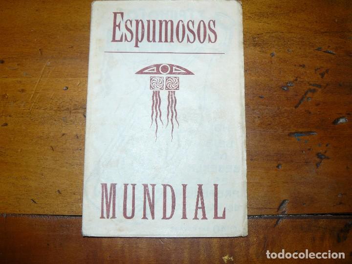 Cinema: ESPUMOSOS MUNDIAL - DIPTICO PUBLICITARIO CON POSTAL DE ACTRIZ O ACTOR DE CINE