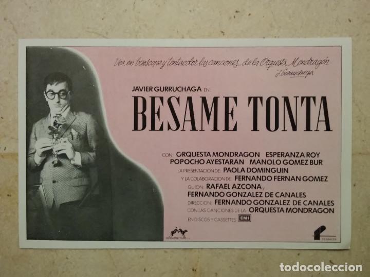 Cinema: TARJETA ACARTONADA -13*18- BESAME TONTA - ALBUM - CINE ESPA&Ntilde;OL - JAVIER GURRUCHAGA