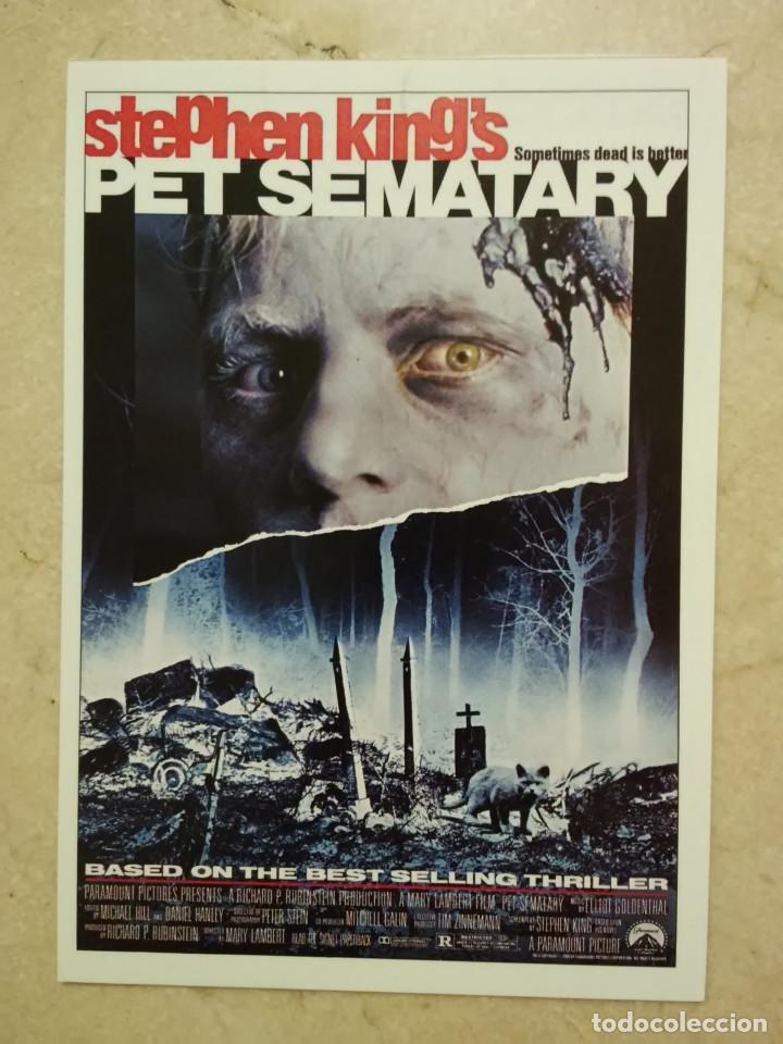 Cine: FICHA COLECCIONABLE 10*15 - EL CEMENTERIO VIVIENTE - STEPHEN KING - archivo -  - TERROR