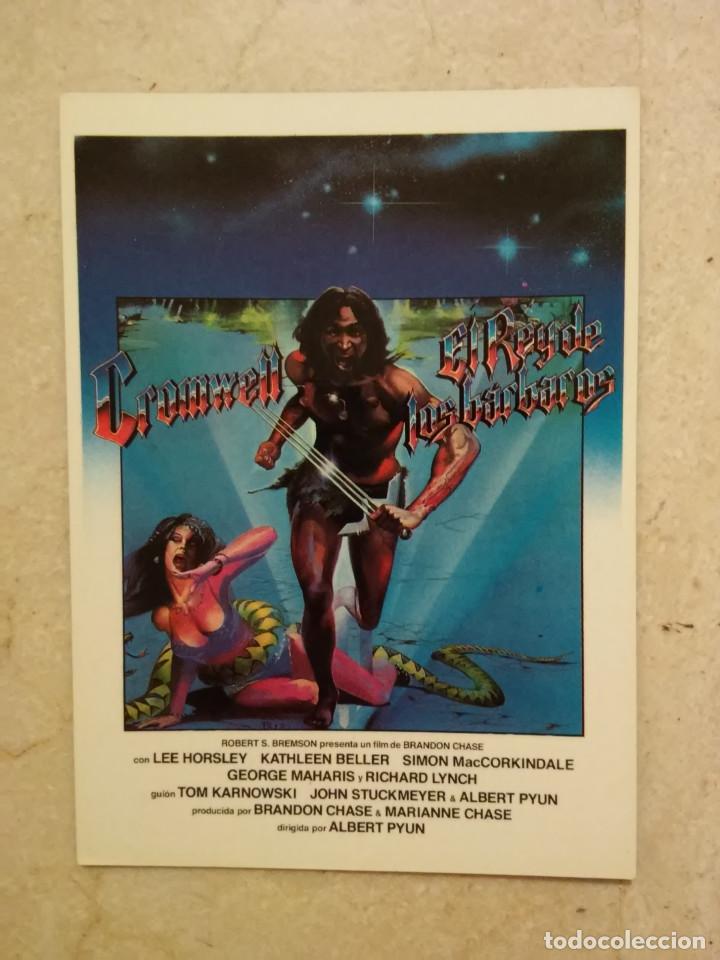 Cine: TARJETA 9*13 - CROMWELL EL REY DE LOS BARBAROS - ESPADA Y BRUJERIA