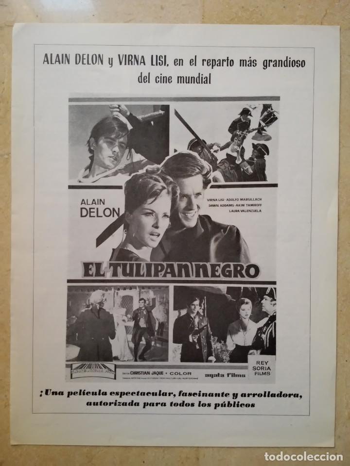 Cinema: ANTIGUA FICHA -A4- EL TULIPAN NEGRO - ALAIN DELON - VIRNA LISI
