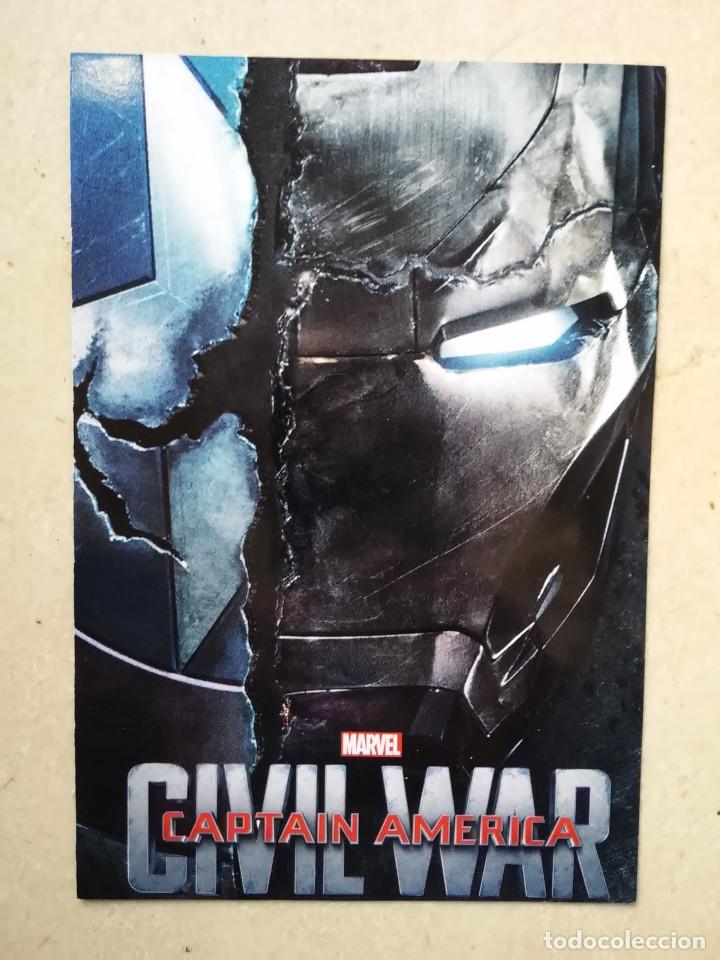 Cine: TARJETA ACARTONADA -10*15 - CAPITAN AMERICA CIVIL WAR- SUPERHEROES - CIENCIA FICCION