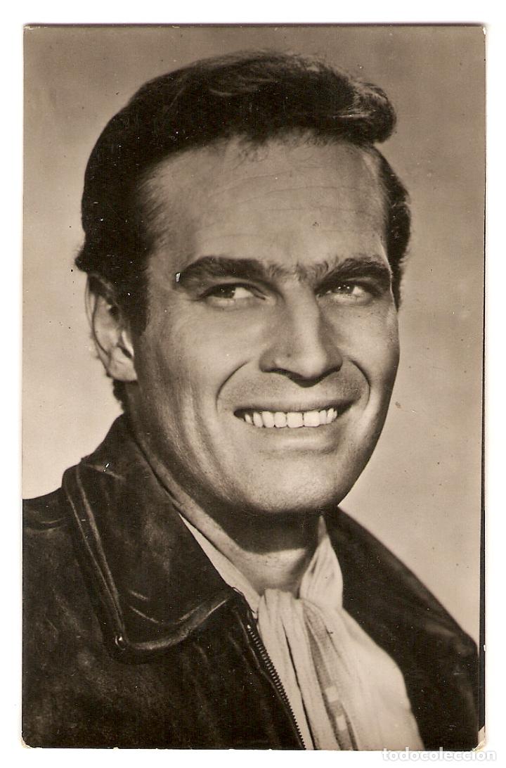 Cine: POSTAL - CHARLTON HESTON - PROTAGONISTA DE LA PEL&Iacute;CULA: HORIZONTES DE GRANDEZA