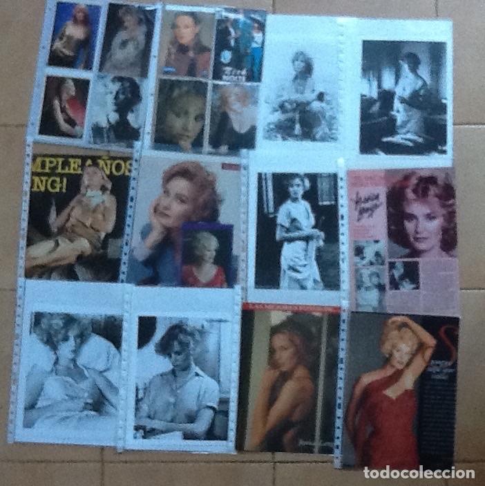 Cine: JESSICA LANGE, LOTE DE 38 p&aacute;ginas DE RECORTES DE PRENSA EN FUNDAS DE PL&Aacute;STICO