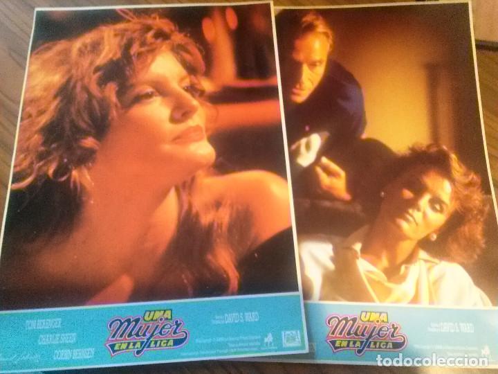 Cine: UNA MUJER EN LA LIGA. 2 FOTOGRAMAS O FOTOCROMOS. ORIGINALES. BUEN ESTADO. RAROS