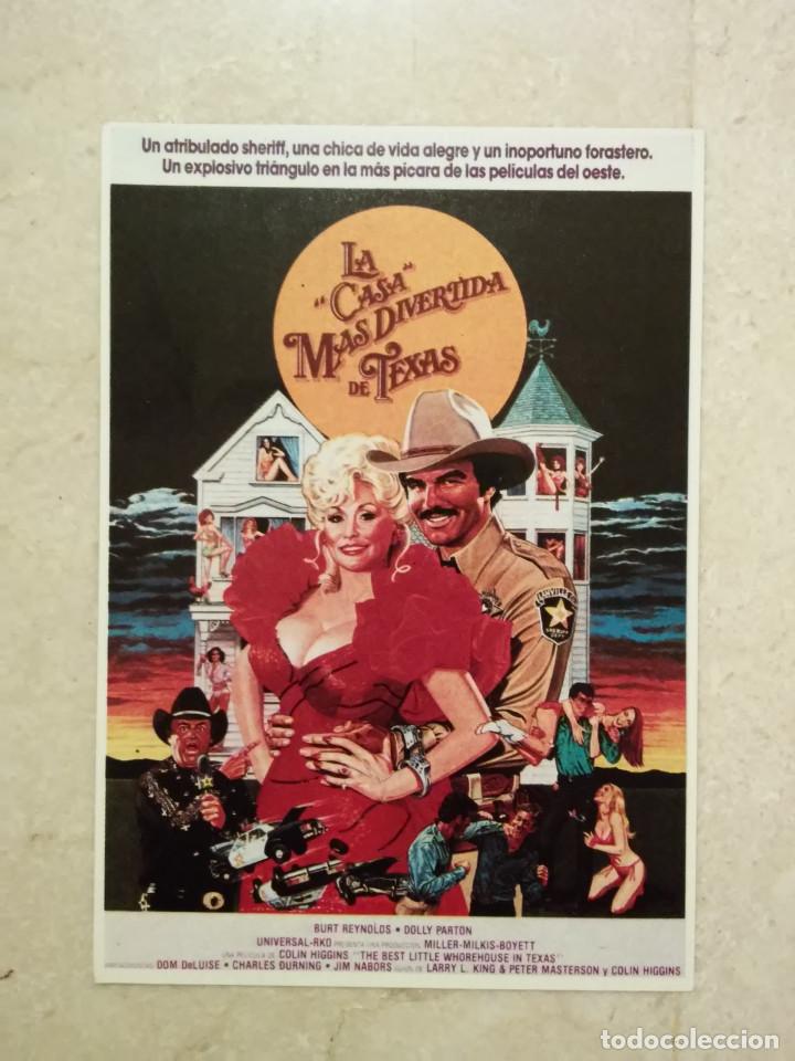 Cine: IMPRESO 9*13 - LA CASA MAS DIVERTIDA DE TEXAS - BURT REYNOLDS