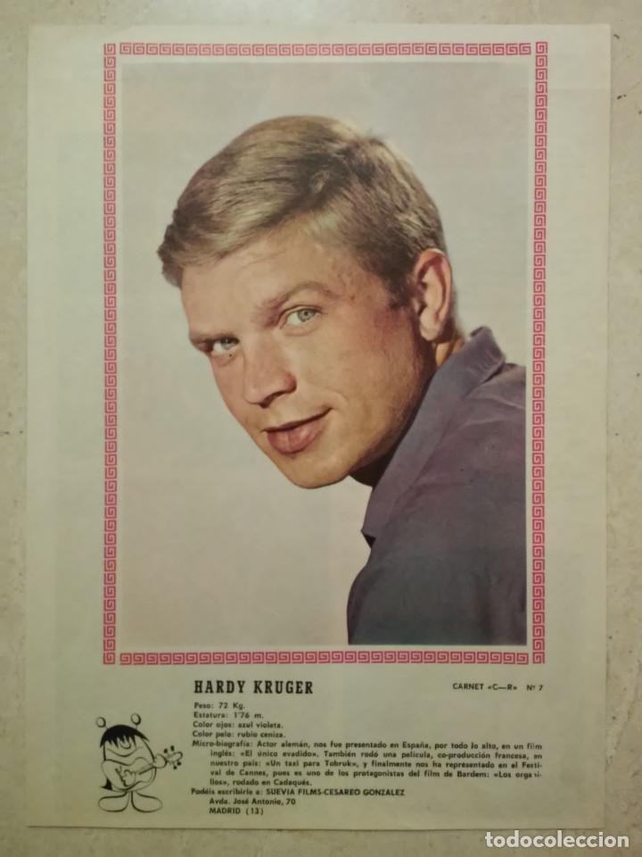 Kino: ANTIGUA FICHA -A4- HARDY KRUGER - ARCHIVO - George Chakiris