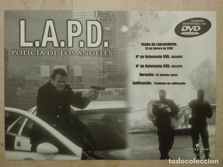 Cine: PUBLICIDAD ORIGINAL -A4- L.A.P.D POLICIA DE LOS ANGELES - ARCHIVO - DENNIS HOPPER - POLICIACO