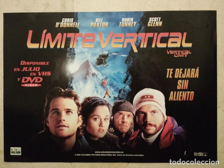 Cine: PUBLICIDAD ORIGINAL DE VIDEOCLUB -A4- LIMITE VERTICAL - ALPINISMO - CHRIS O'DONNELL - ROBIN TUNNEY
