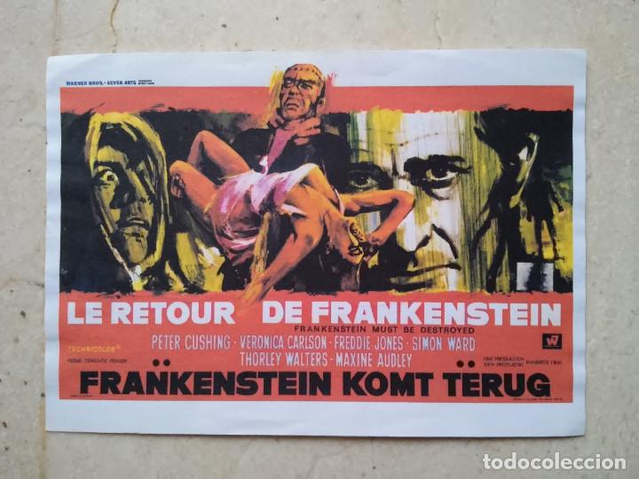 Cine: IMPRESO PAPEL -10*15 - EL CEREBRO DE FRANKENSTEIN - FRANKENSTEIN - PETER CUSHING - TERROR HAMMER