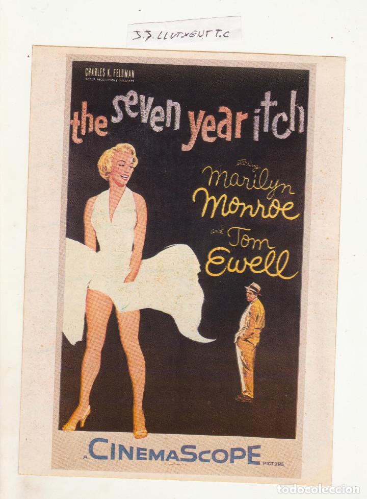 Cine: marilyn monroe pegatina de la pelicula la tentacion vive arriba