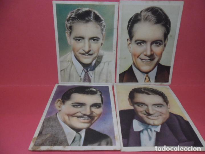 Cine: lote de 4 cromos cinefoto - cary grant - nelson eddy - clark gable - ronald colman -
