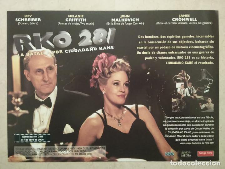 Cine: GUIA DE VIDEO ORIGINAL -A4- RKO 281 LA BATALLA POR CIUDADANO KANE - MELANIE GRIFFITH