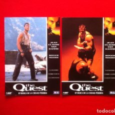 Cine: LOTE 2 FOTOCROMOS THE QUEST LOBBY CARDS VAN DAMME