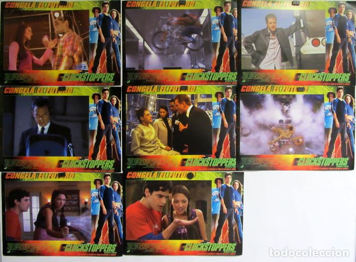 Cine: 8 Fotocromos originales de la pelicula Clockstoppers, detener el tiempo. Muy buen estado 34 x 24 cms