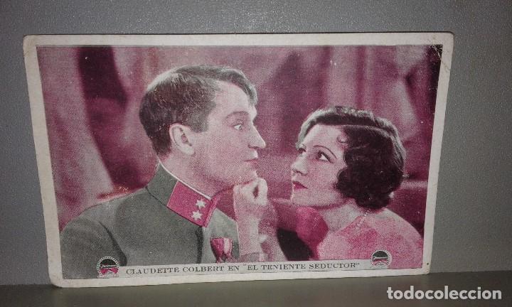 Cine: TARJETA/FOTOGRAF&Iacute;A DE CAUDETTE COLBERT EN EL TENIENTE SEDUCTOR